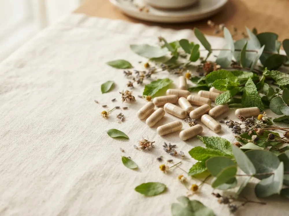 Herbal supplement capsules with fresh greens — Farma360 Kenya