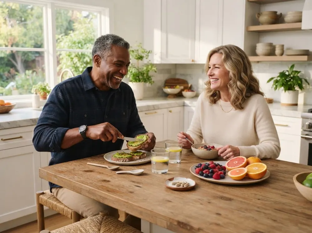 Couple 50s healthy breakfast — Farma360 Kenya