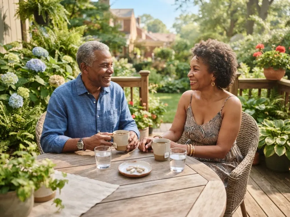 Senior couple tea — Farma360 Kenya