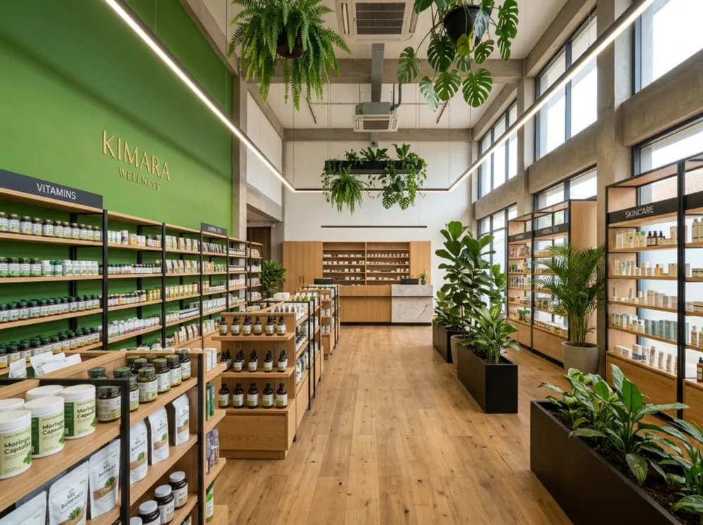 Interior of a wellness pharmacy