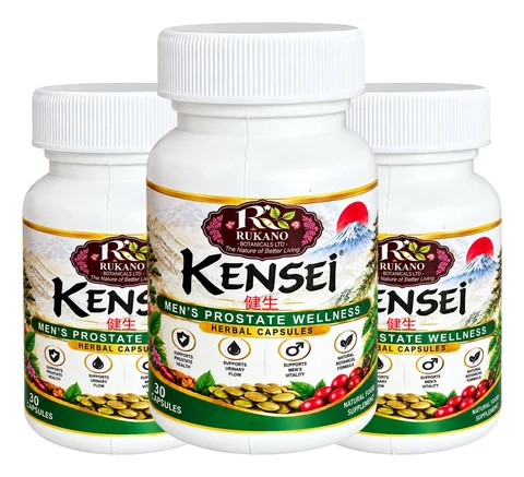 Kensei — three jars of capsules, 30 capsules per jar